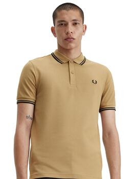 Polo Fred Perry Twin Tipped Hombre Camel