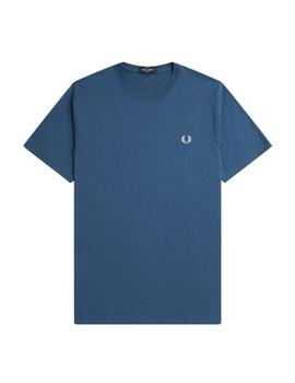 Camsieta Fred Perry Crew Neck Hombre Azul