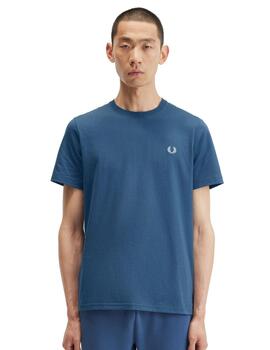 Camsieta Fred Perry Crew Neck Hombre Azul