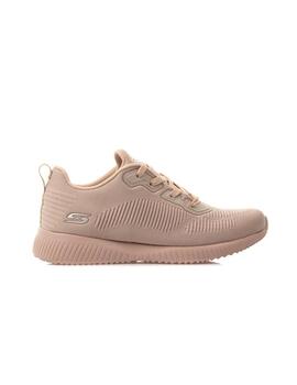 Zapatillas Skechers Bobs Squad Mujer Rosa