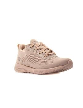 Zapatillas Skechers Bobs Squad Mujer Rosa