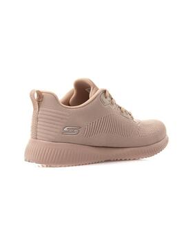 Zapatillas Skechers Bobs Squad Mujer Rosa