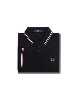 Polo Fred Perry Twin Tipped Hombre Negro