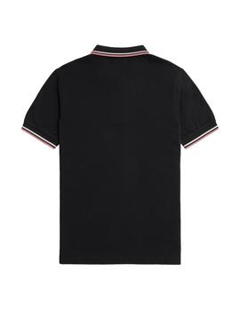 Polo Fred Perry Twin Tipped Hombre Negro