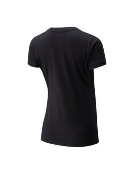 Camiseta Manga Corta New Balance Essential Logo Mujer Negro