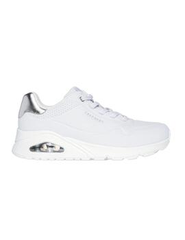 Zapatillas Skechers Uno-Shimmer Away Mujer Blanco
