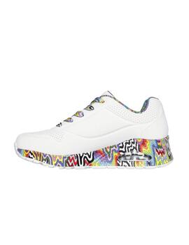 Zapatillas Skechers Uno- Mini Drip Blanco