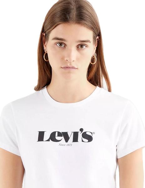 Canadá Todo el mundo cepillo Camiseta Levis The Perfect Mujer Blanco