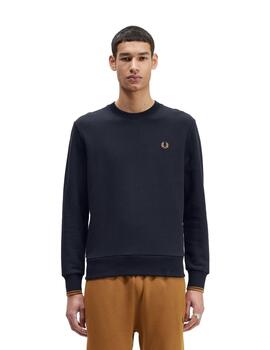 Sudadera Fred Perry Cuello Redondo Hombre Navy