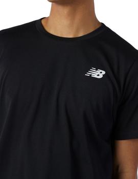 Camiseta New Balance Heathertech Hombre Negro