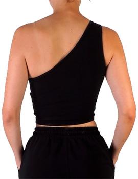 Camiseta Puma Asymmetric Bandeau Mujer Negro