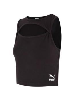 Camiseta Puma Classic Cut Top Mujer Negro