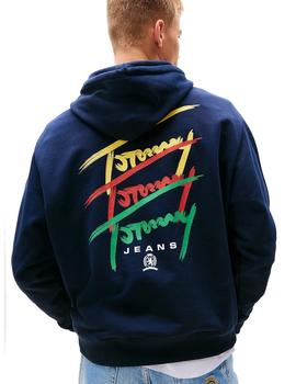 Sudadera Tommy Relax Hombre Azul