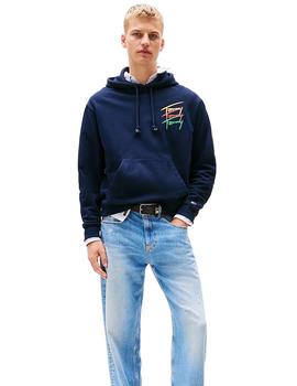 Sudadera Tommy Relax Hombre Azul