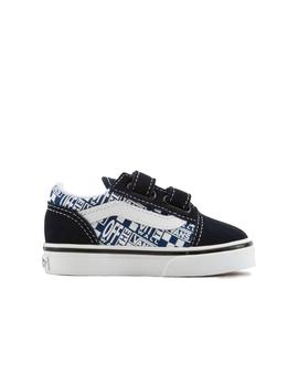 Zapatillas Vans Old Skool Velcro Junior Azul