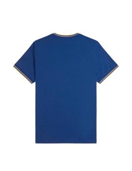 Camiseta Fred Perry Twin Tipped Hombre Azul
