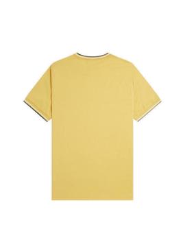 Camiseta Fred Perry Twin Tipped Hombre Amarillo