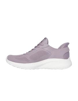Zapatillas Skechers Bobs Squad Mujer Lila