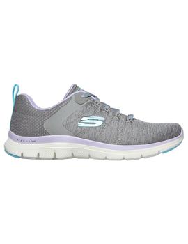 Zapatillas Skechers  Flex Appeal 4.0 Mujer Gris