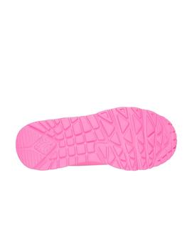 Zapatillas Skechers Uno Lite Metallic Love Junior Rosa