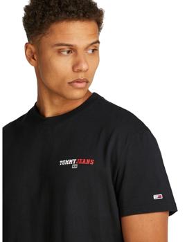 Camiseta Tommy Regular Hombre Negra