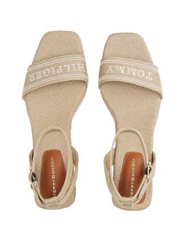 Zapatillas Tommy Espad Mid Wedge Mujer Marrón