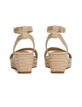 Zapatillas Tommy Espad Mid Wedge Mujer Marrón