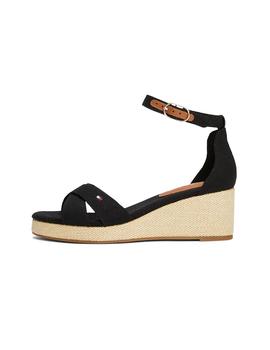 Sandalias Tommy Flag Criss Mujer Negra