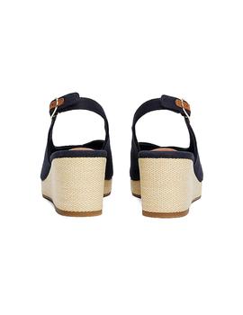 Sandalias Tommy Mid Wedge Espadrille Mujer Azul