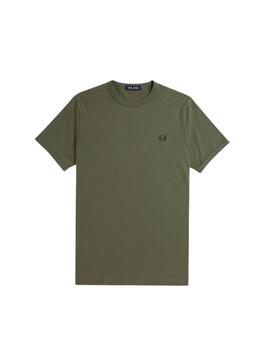 Camiseta Fred Perry Ringer Hombre Verde