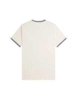 Camiseta Fred Perry Twin Tipped Hombre Beige