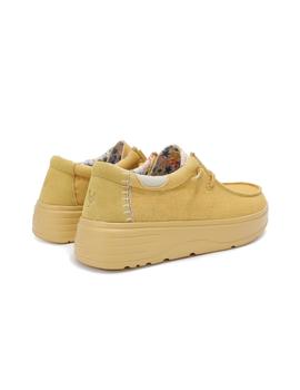 Zapatillas Pitas Wallabi Daisy Mujer Mostaza