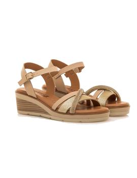 Sandalias Mustang Tira Brillos Mujer Platino