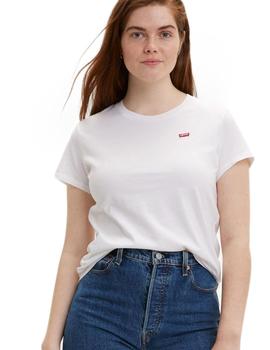 Camiseta Levis Logo Pequeño Mujer Blanco