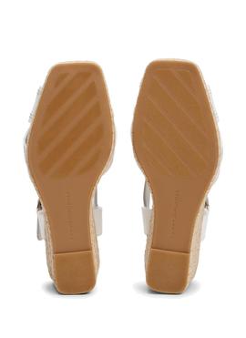 Sandalias Tommy Alpargata Mujer Blanco