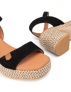 Sandalias Popa Belle Serraje Mujer Negro