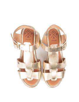 Sandalias Popa Grumari Vaquela Mujer Oro