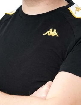 Camiseta Kappa Coen Slim Hombre Negra