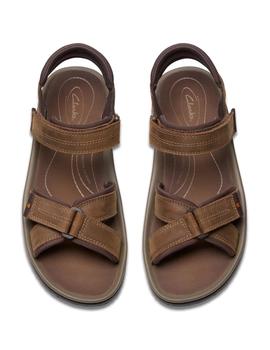 Sandalias Clarks Welsey Shore Beeswax Hombre Marrón