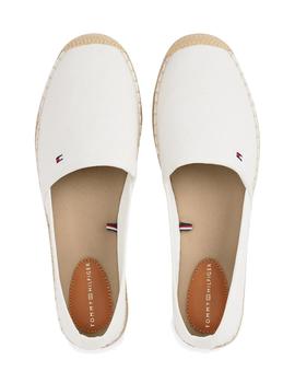 Sandalias Tommy Flag Canvas Espardille Mujer Blanco
