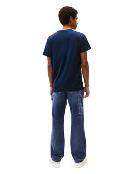 Camiseta Tommy Slim Linear Chest Hombre Marino