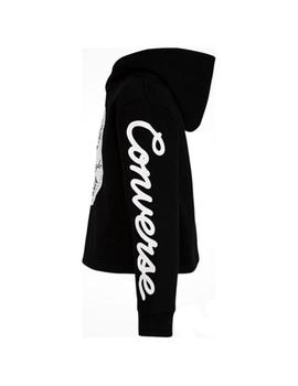 Sudadera Converse Kids Signature Croped Niño Negra