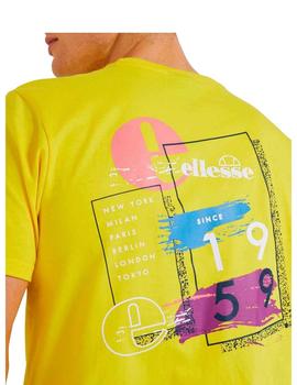 Camiseta Manga Corta Ellesse Saigo Hombre Amarillo