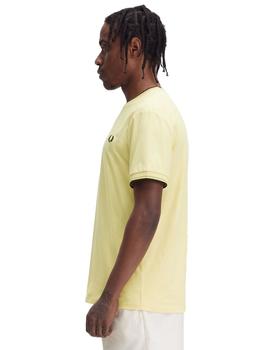 Camiseta Fred Perry Twin Tipped Hombre Amarilla