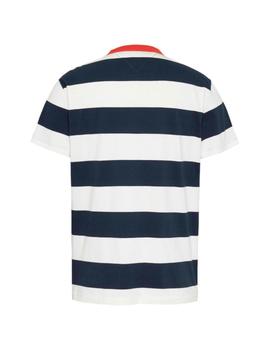 Camiseta Tommy Regular Bold Stripe Hombre Marino