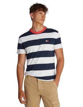 Camiseta Tommy Regular Bold Stripe Hombre Marino