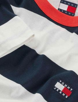 Camiseta Tommy Regular Bold Stripe Hombre Marino