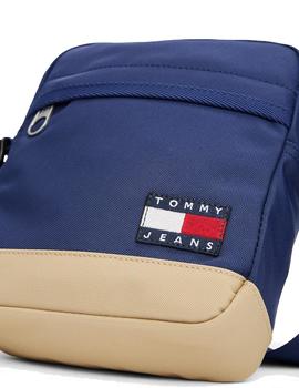 Bolso Tommy Essentials Daily Squared Unisex Azul