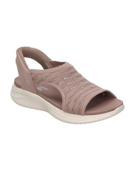 Sandalias Skechers Ultra Flex Mujer Moca