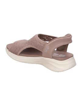 Sandalias Skechers Ultra Flex Mujer Moca